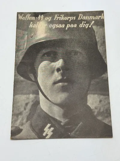 Ekstremt sjældent original hvervebrocure til Frikorps Danmark - Kendes kun i få eksemplarer
