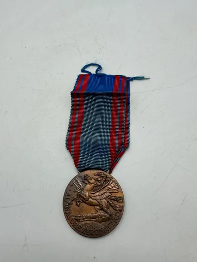 Original ITALY. Aeronautic Valour Medal. Republica. Bronze version