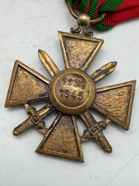 Originalt Fransk Croix de Guerre 1939–1945
