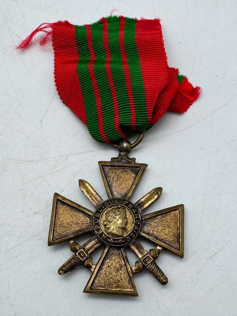 Originalt Fransk Croix de Guerre 1939–1945