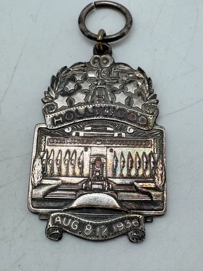 Original Vintage Medal / Award - 1936 Hollywood American Legion