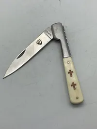 Veludført foldekniv med ben greb