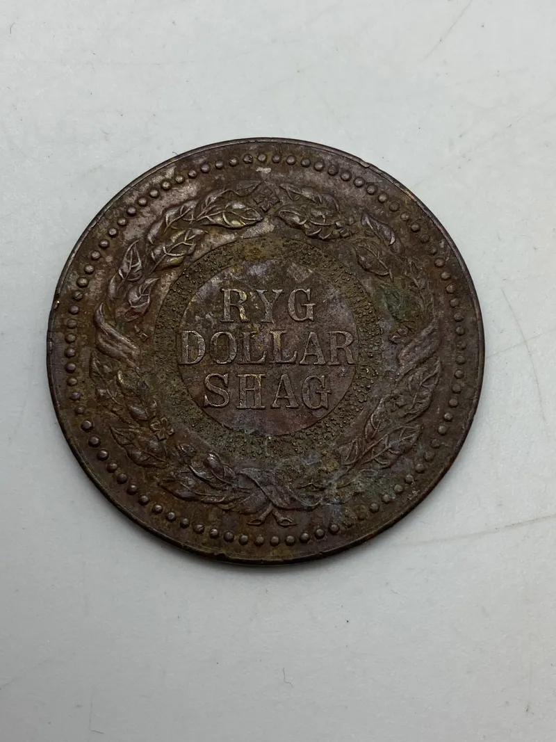 Original reklame mønt fra Dollar shag tobak