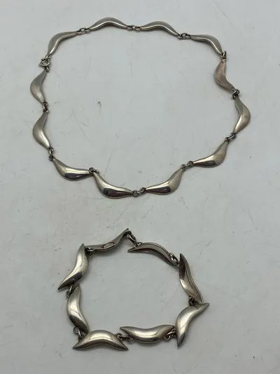 Halskæde og armbånd -925 sterlingsølv