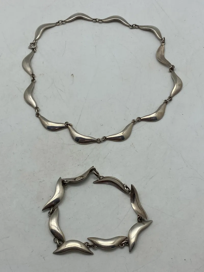 Halskæde og armbånd -925 sterlingsølv
