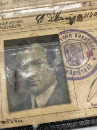 Originalt dansk ww2 legitimationskort