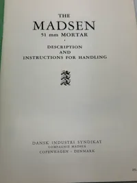 Sjældent originalt Madsen instruktionshæfte