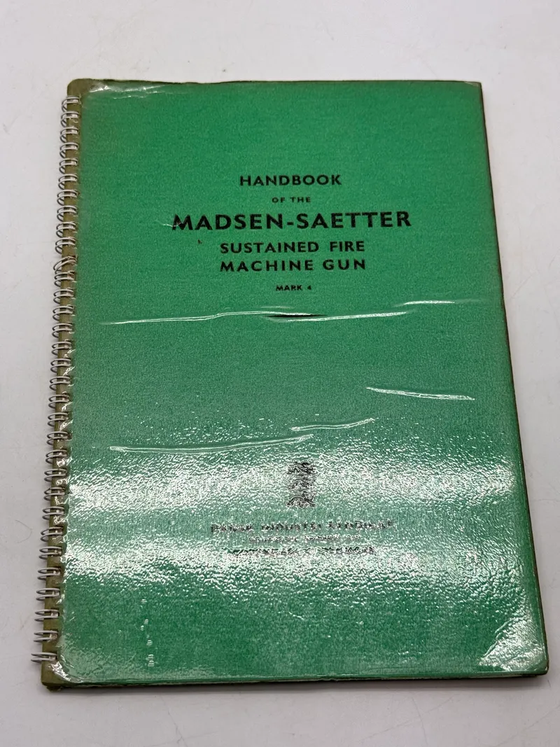 Sjældent originalt Madsen instruktionshæfte