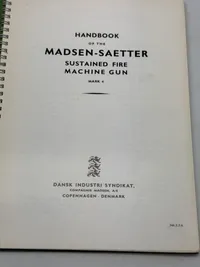 Sjældent originalt Madsen instruktionshæfte