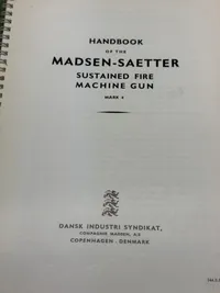 Sjældent originalt Madsen instruktionshæfte