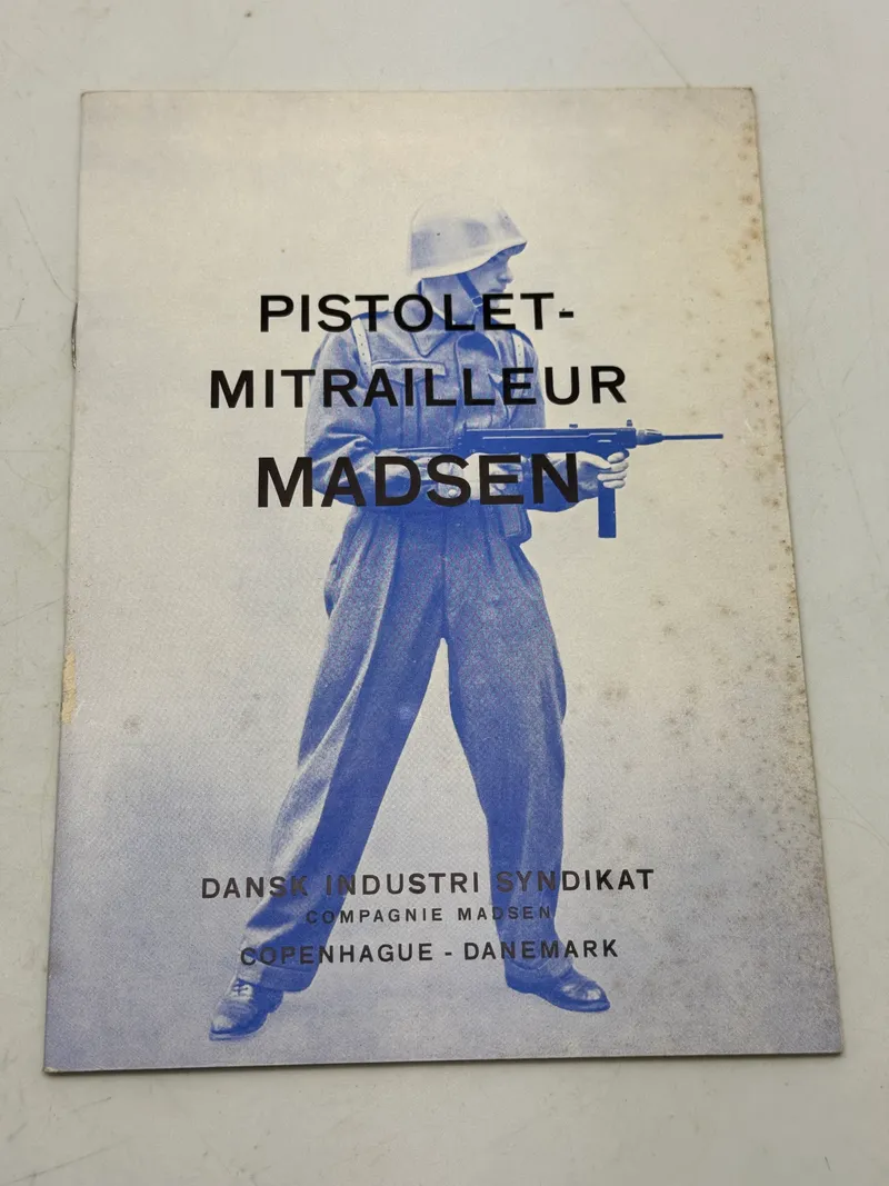 Sjældent originalt Madsen instruktionshæfte