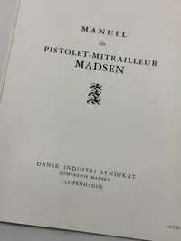 Sjældent originalt Madsen instruktionshæfte