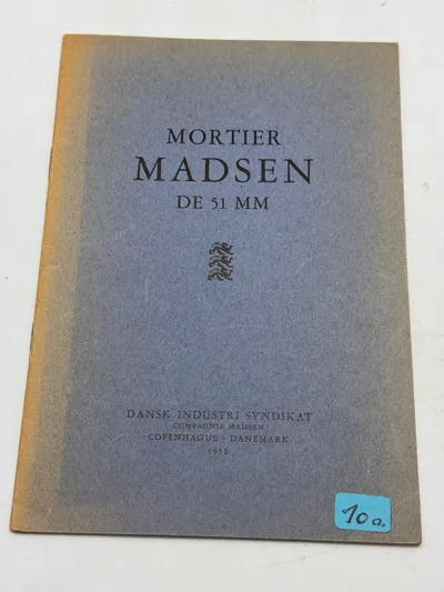 Sjældent originalt Madsen instruktionshæfte