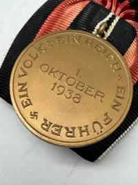 Original tysk 1.oktober 1938 medalje