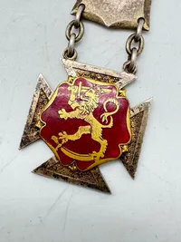 Original finsk urkæde - ww2 med dato indgraveret på bagsiden
