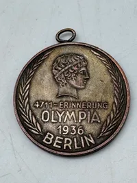 Original tysk erindringsmedalje fra olympiaden i Tyskland, 1936