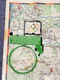 Originalt kort over Berlin fra olympiaden i 1936