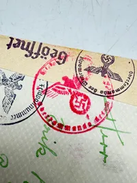 Original feldpost kuvert sendt fra frivillig til Danmark