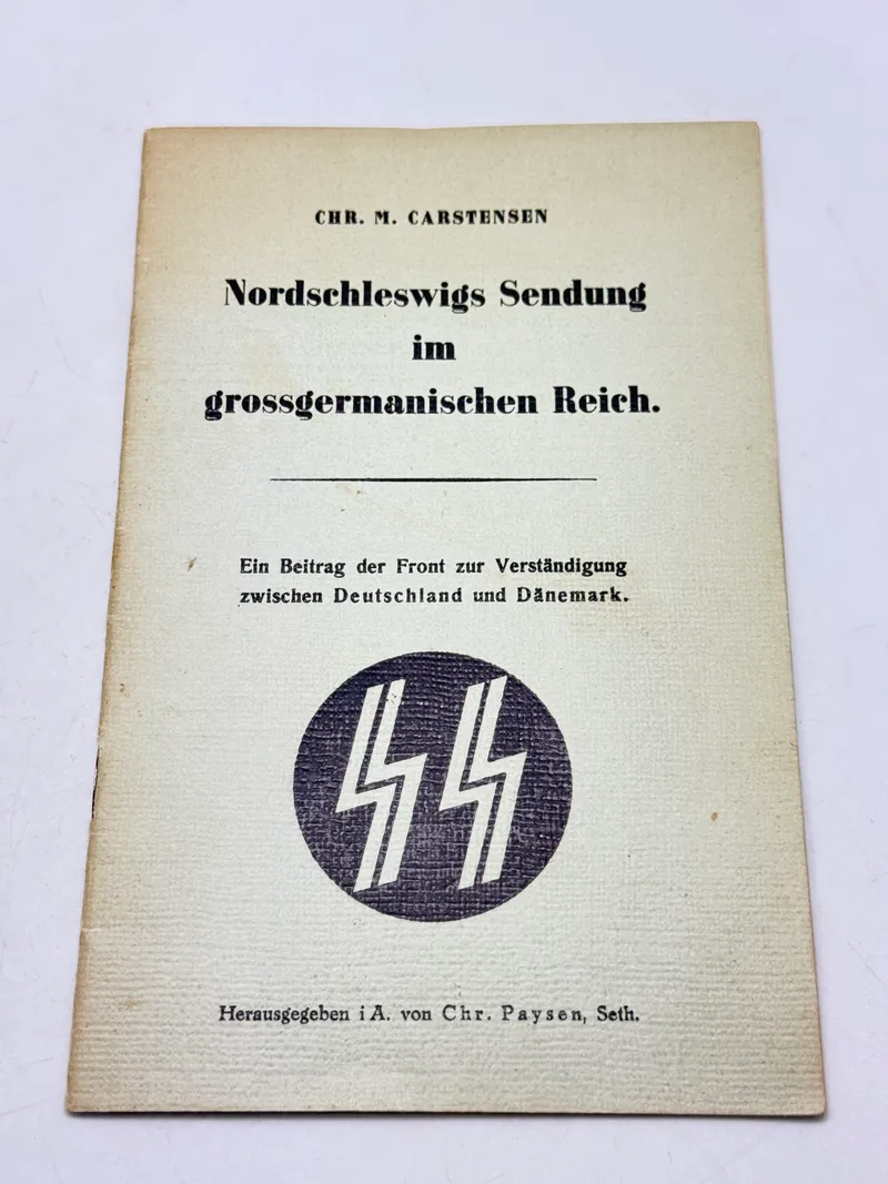 Sjældent originalt Waffen-SS hæfte (Nordslesvig)