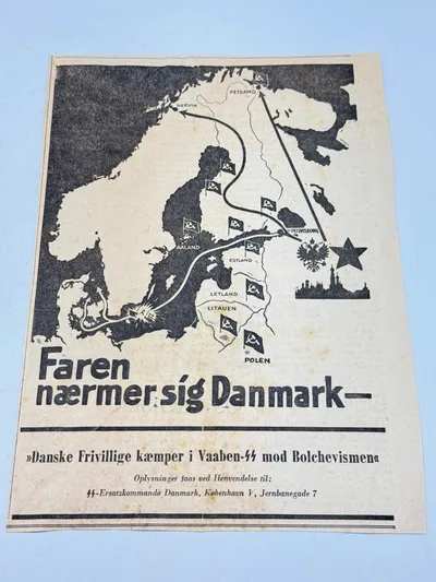 Original hverveannonce til frikorps Danmark