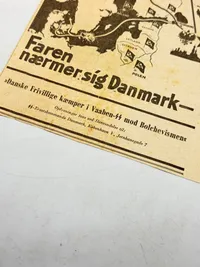 Original hverveannonce til frikorps Danmark
