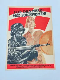 Sjælden original Waffen-SS hverveflyer (Frikorps Danmark)