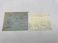 Originalt Dansk SS feltpost med censur brev - SS panzer grenadier regiment 24, 111 bataljon