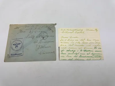 Originalt Dansk SS feltpost med censur brev - SS panzer grenadier regiment 24, 111 bataljon