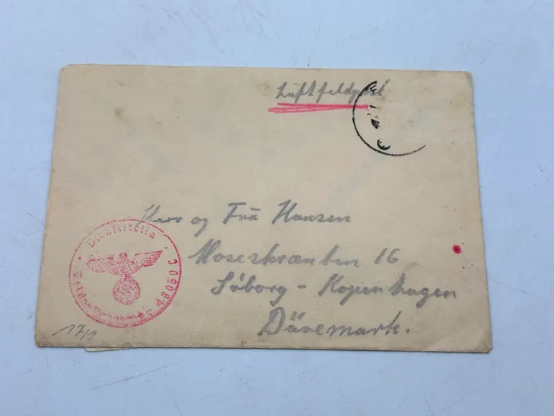 Originalt Dansk SS feltpost - "Frikorps Danmark"