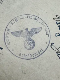 Originalt Dansk SS feltpost - SS div. "Westland"