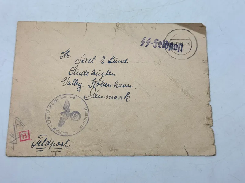 Originalt Dansk SS feltpost - SS div. "Westland"