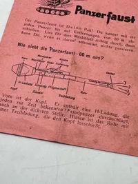 Original Pocket Instructions for Panzerfaust WW2