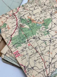 Sjældent samling kort over Danmark brugt af tyske tropper den 9 April 19440