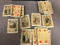 Originalt 18 tals spillesæt, kort med Napoleon