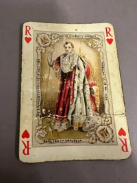 Originalt 18 tals spillesæt, kort med Napoleon