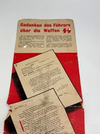 Originalt sjældent sort propaganda nedkastet fra allierede fly WW2 var forbundet med dødsstraf at besidde