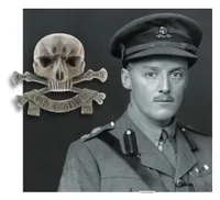 Originalt Engelsk 17th 21st Lancers Cap Badge Death or Glory