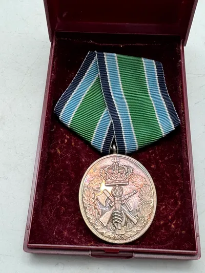 HJV 25 års medalje af sterlingsølv