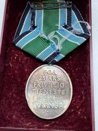HJV 25 års medalje af sterlingsølv
