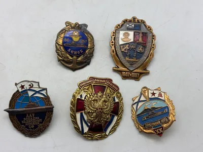 Samling store Russiske marine badges mm.