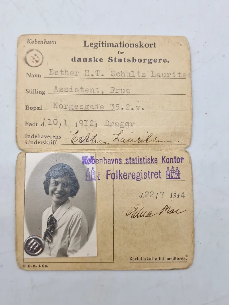Originalt legitimationskort - ww2