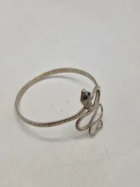 Armring af sterlingsølv med motiv af slange