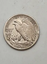 Amerikansk half dollar, 1943 med lødighed 0.900
