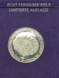 Tysk finsølv medalje 3,96 gram - fodbold verdensmesterskab, 1974
