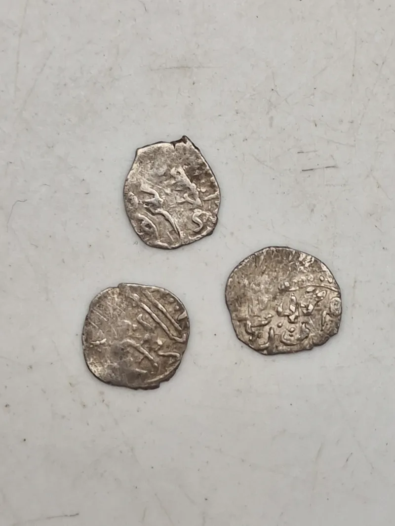 3 stk asiatiske sølvmønter