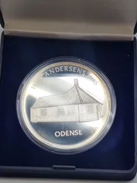 Sterlingsølv medalje, HC Andersen, oplag 5000 stk
