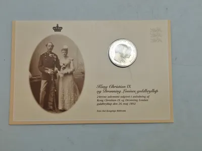 2 kr erindringsmønti nordfrim holder, guldbryllup 1892