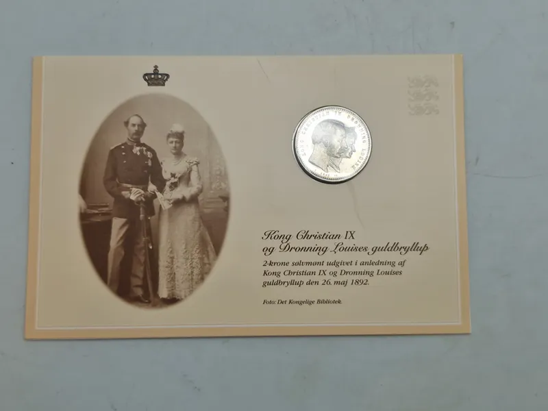 2 kr erindringsmønti nordfrim holder, guldbryllup 1892