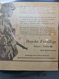 Original dansk hverve annonce til Frikorps Danmark