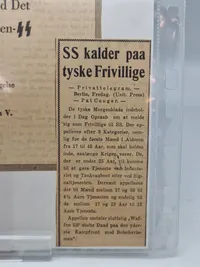 Original dansk hverve annonce til Frikorps Danmark